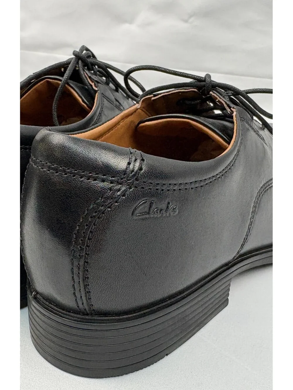 Clarks Collection Tilden Walk Men's 10.5M Black Leather Dress Shoes